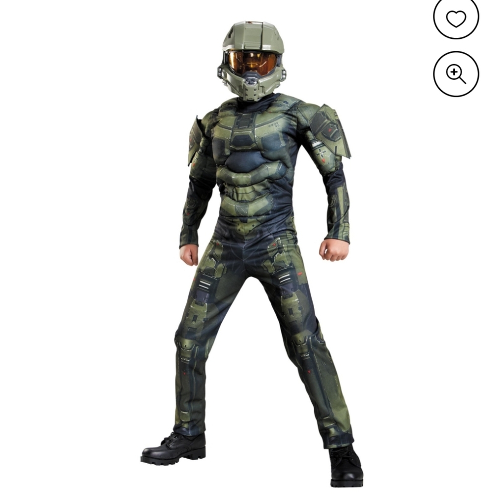 Halo master chief costume boys With Mask M 8-10